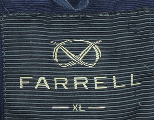 Farrell Men's XL Blue Cotton Overcoat