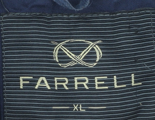 Farrell Men's XL Blue Cotton Overcoat