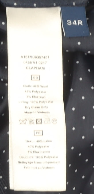 T.M.Lewin Men's Blue Slim Fit Blazer Size 34 Regular