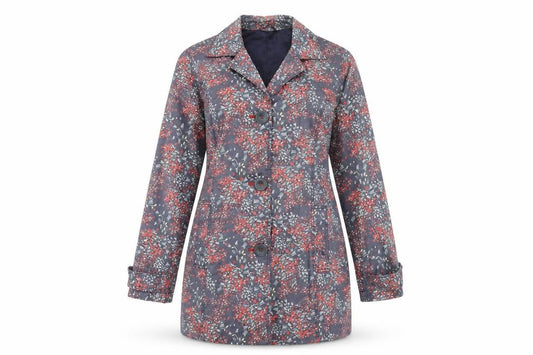 Front view of Per Una Women's Multicoloured Floral Coat, size 12