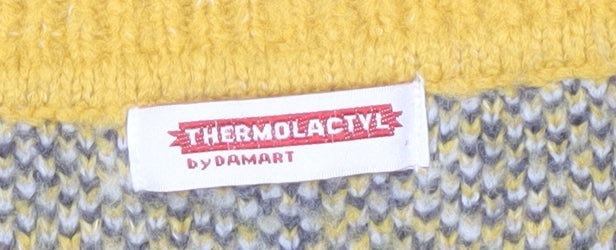 Damart Women's Yellow Plaid Pullover Jumper M