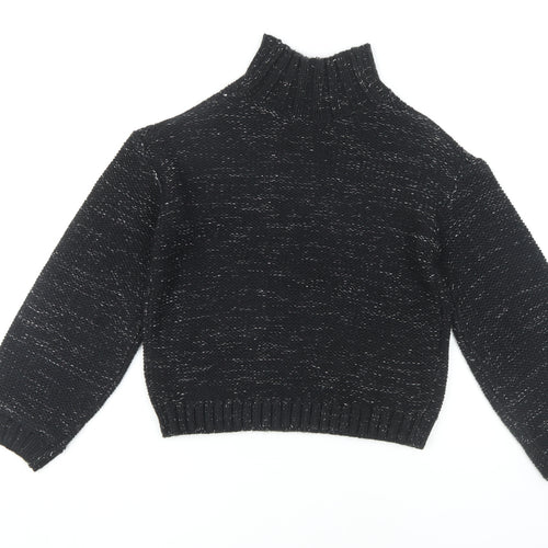 M&Co Girls Black Pullover Jumper 12 Years Acrylic Knit New