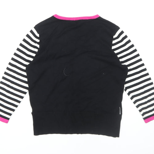 Precis Women's Multicoloured Cardigan M, V-Neck, Stripe