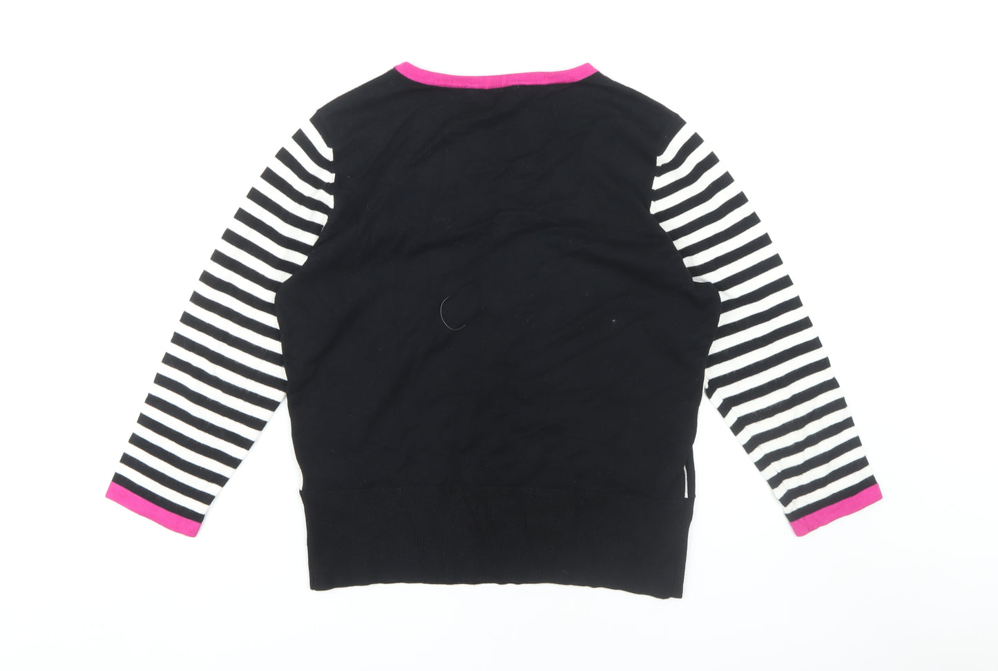 Precis Women's Multicoloured Cardigan M, V-Neck, Stripe