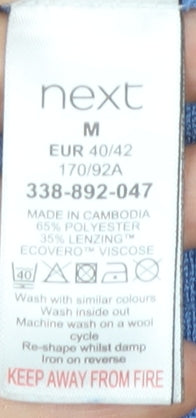 Next Women's Blue V-Neck Pullover Jumper M