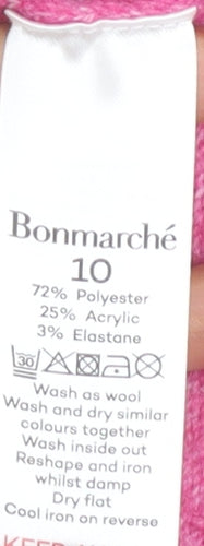 Bonmarché Women's Pink Fair Isle Pullover Jumper Size 10