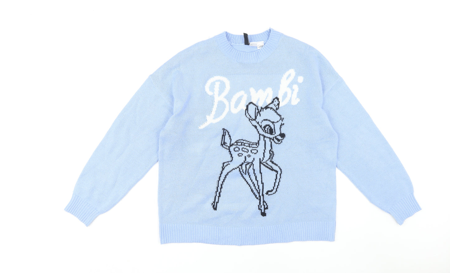 H&M Women Blue Disney Bambi Jumper XS Pullover