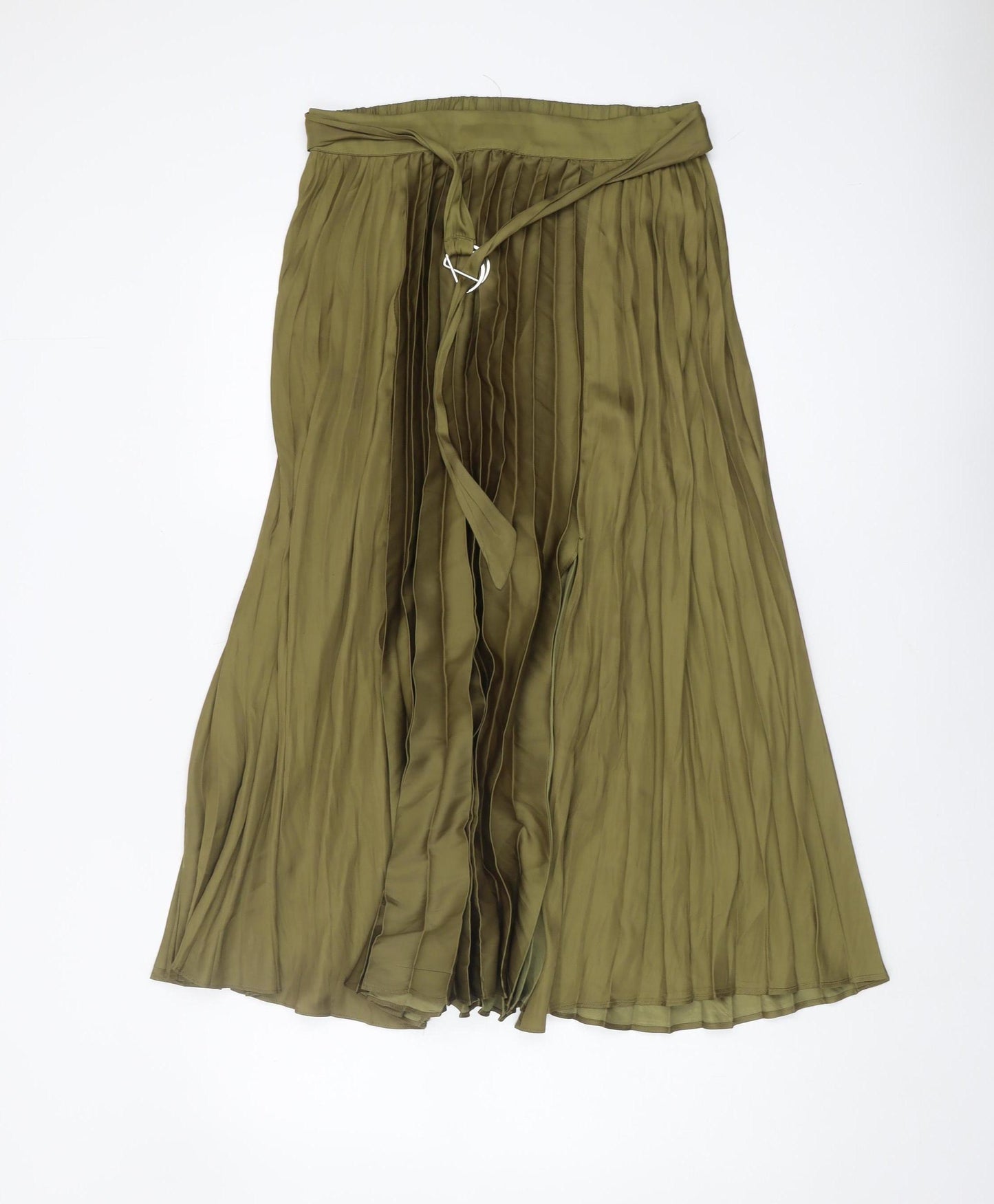 Topshop Women's Green Pleated Skirt Size 12