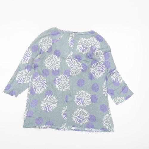 White Stuff Women's Multicoloured Linen T-Shirt - Size 10