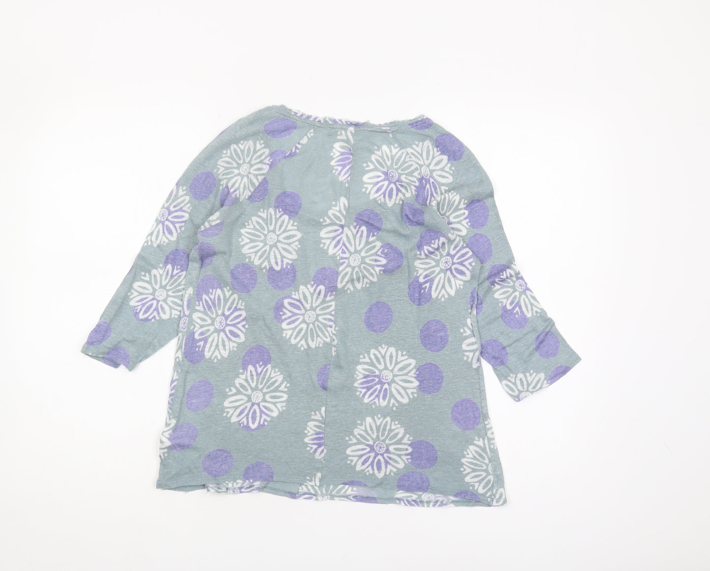 White Stuff Women's Multicoloured Linen T-Shirt - Size 10