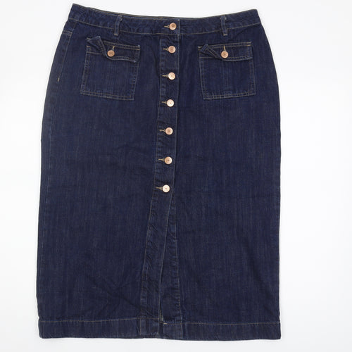 Next Women's Blue Denim Pencil Skirt Size 16