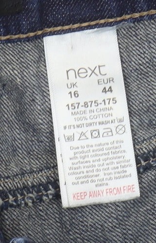 Next Women's Blue Denim Pencil Skirt Size 16
