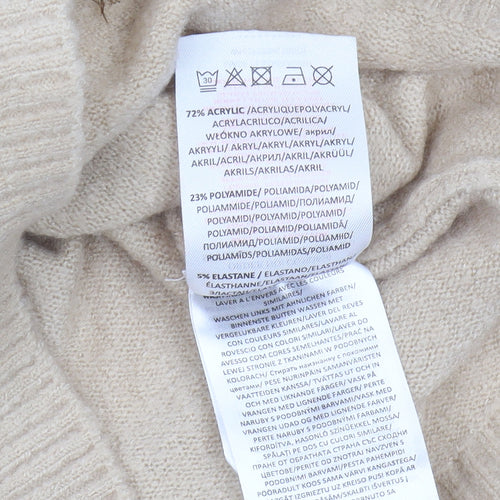 Brave Soul Women's Beige Roll Neck Jumper Size 8