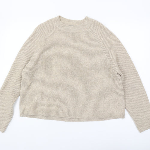 ASOS Women's Beige Crew Neck Pullover Jumper Size 8