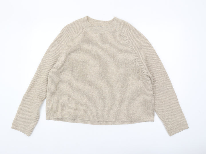 ASOS Women's Beige Crew Neck Pullover Jumper Size 8
