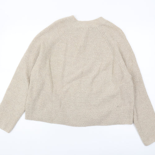 ASOS Women's Beige Crew Neck Pullover Jumper Size 8