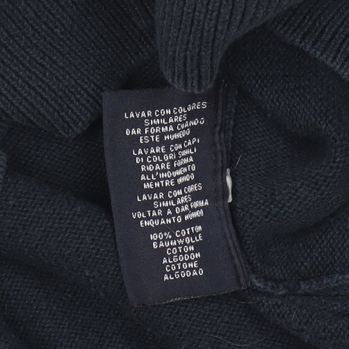 Gant Men's Black Cotton Pullover Jumper Size L