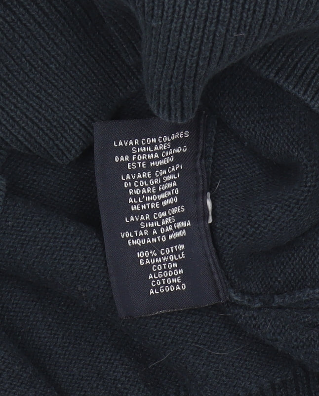 Gant Men's Black Cotton Pullover Jumper Size L