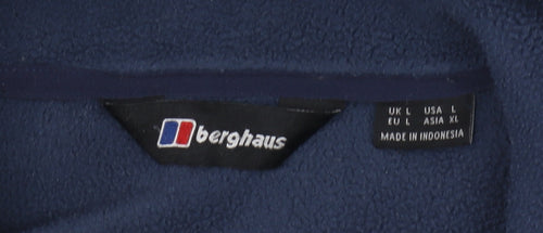 Berghaus Men’s Blue Fleece Jacket, Size L, Full Zip