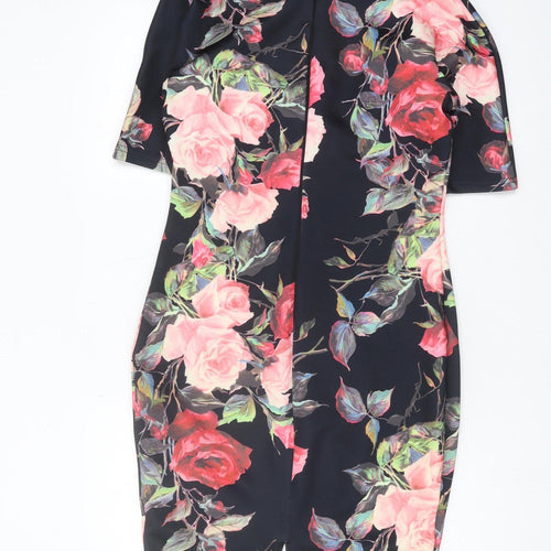 AX Paris Women's Floral Bodycon Dress Size 14 Multicoloured