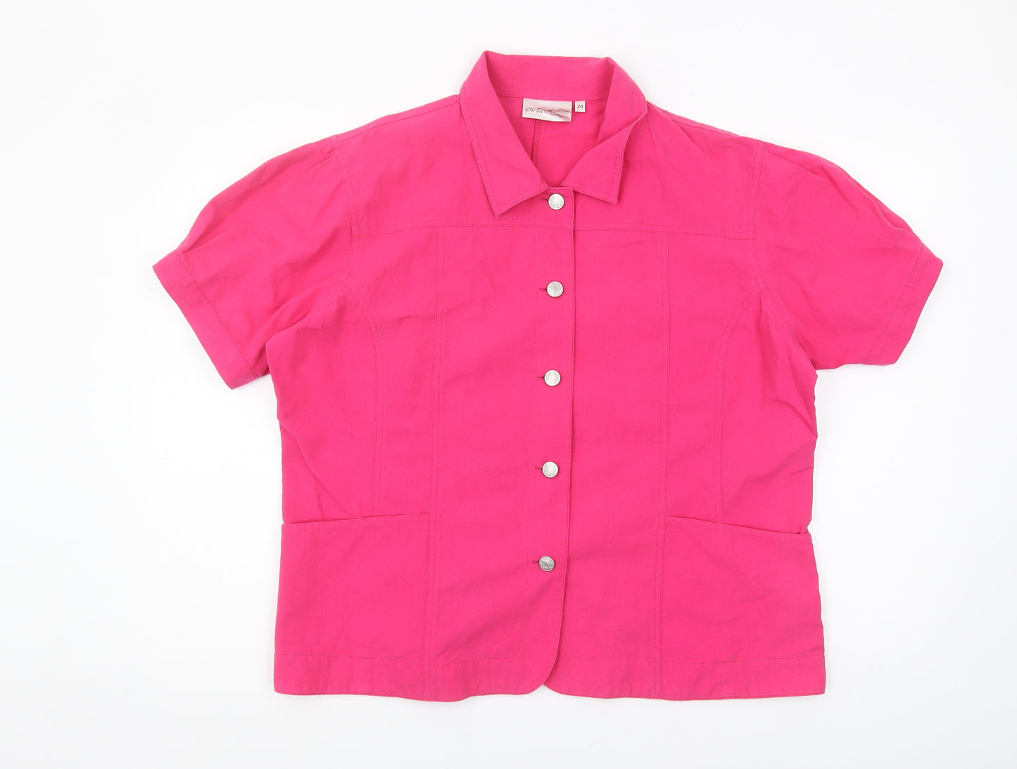 EWM Classics Women's Pink Button-Up Shirt, Size 20