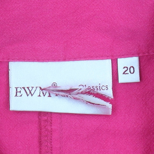 EWM Classics Women's Pink Button-Up Shirt, Size 20