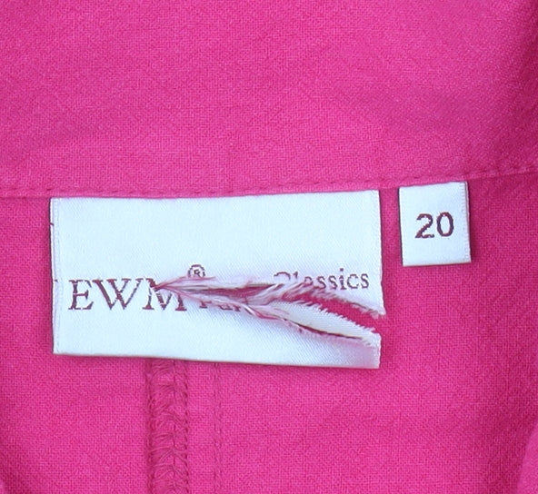 EWM Classics Women's Pink Button-Up Shirt, Size 20