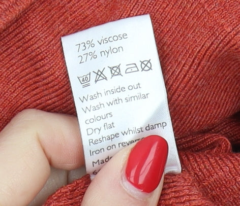 John Lewis Women's Red Pullover Jumper Size 16