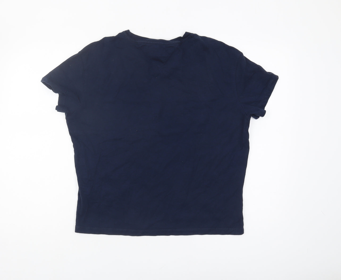 Tommy Jeans Women's Blue T-Shirt M Casual Retro Crew Neck