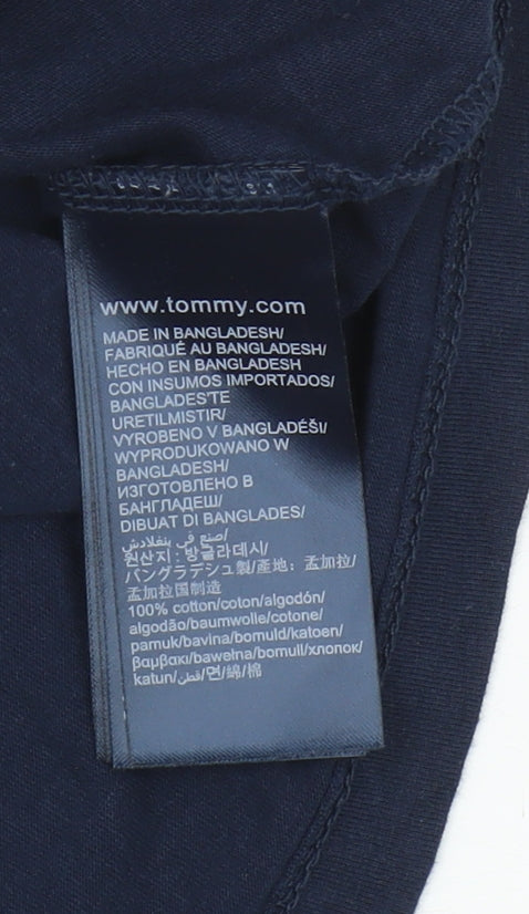 Tommy Jeans Women's Blue T-Shirt M Casual Retro Crew Neck