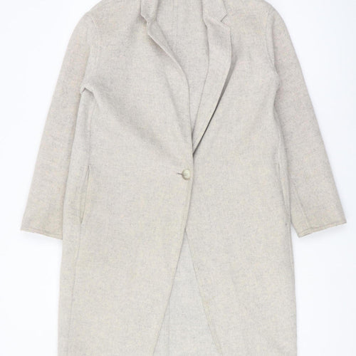 Uniqlo Women's Beige Long Overcoat 2XS