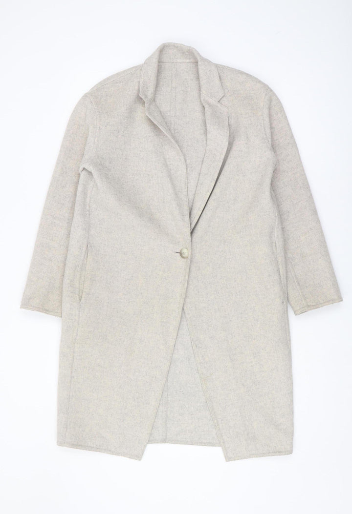 Uniqlo Women's Beige Long Overcoat 2XS