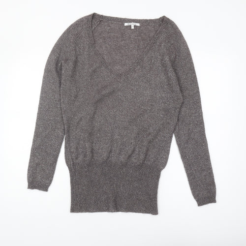Dimension Women's Grey V-Neck Pullover Jumper