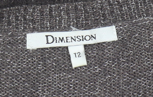 Dimension Women's Grey V-Neck Pullover Jumper