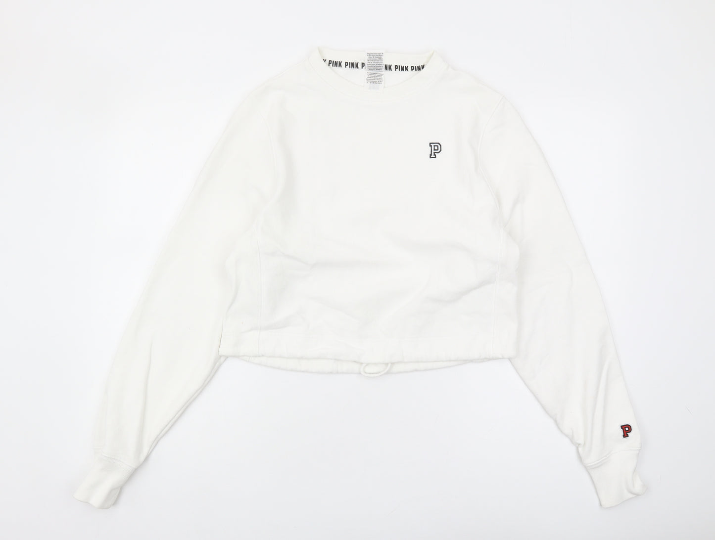 Victoria's Secret Pink Women's White XS Pullover Sweatshirt