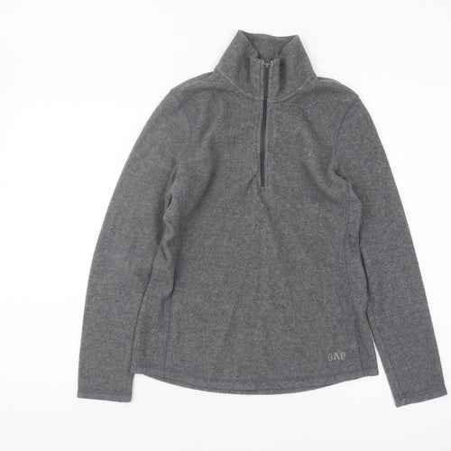 GAP Women's Grey 1/2 Zip Sweatshirt - Size S
