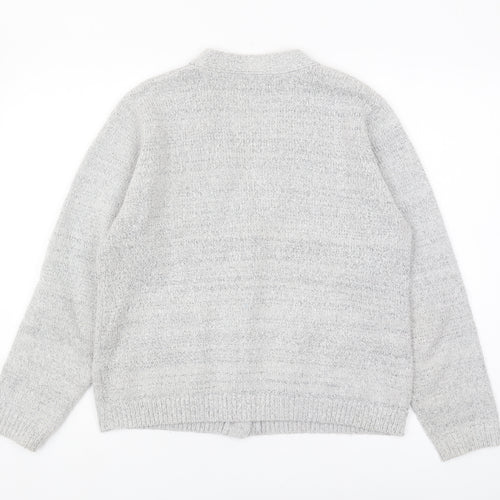 Honor Millburn Women's Grey V-Neck Cardigan M