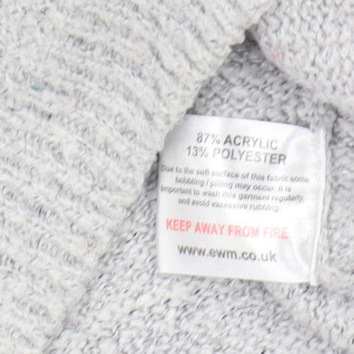 Honor Millburn Women's Grey V-Neck Cardigan M