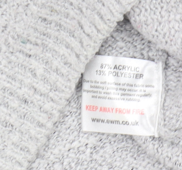 Honor Millburn Women's Grey V-Neck Cardigan M