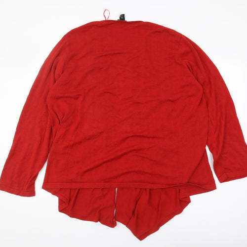 H&M Women's Red Cardigan Size 2XL