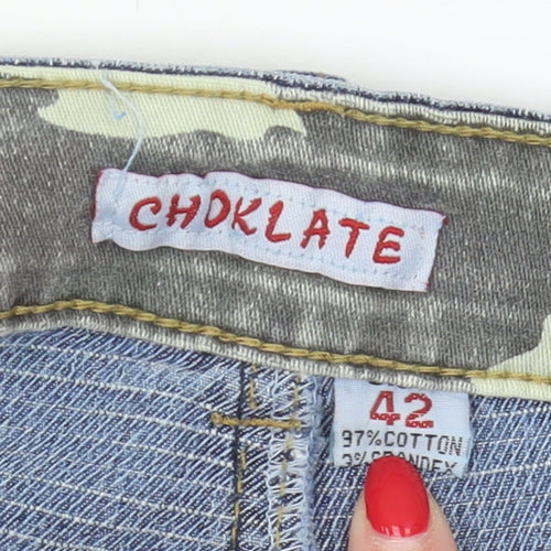 Choklate Women's Blue Camo Accent Jeans Size 14