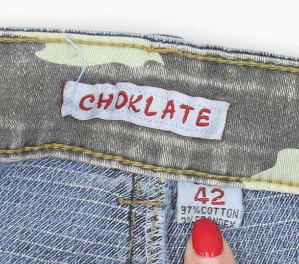 Choklate Women's Blue Camo Accent Jeans Size 14