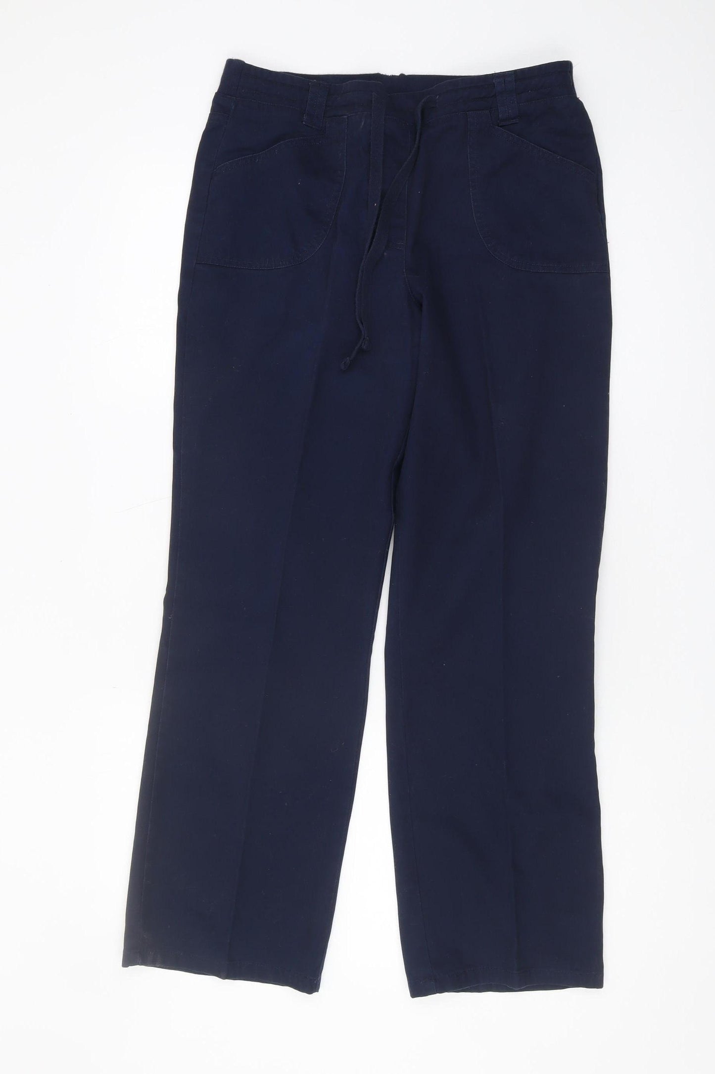 Cotton Traders Women's Blue Straight Trousers Size 12