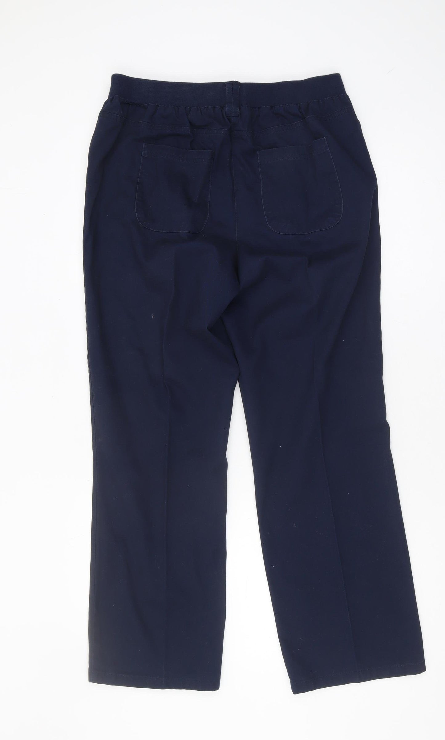 Cotton Traders Women's Blue Straight Trousers Size 12