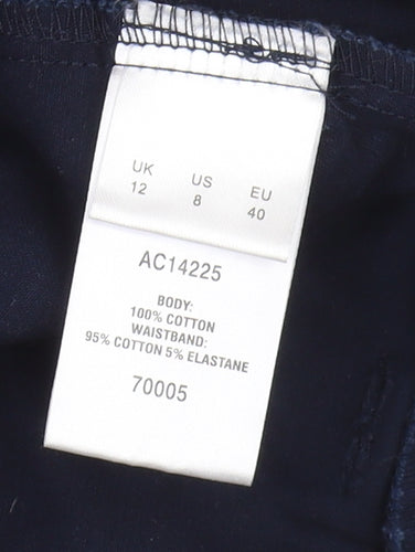 Cotton Traders Women's Blue Straight Trousers Size 12