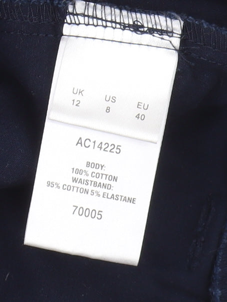 Cotton Traders Women's Blue Straight Trousers Size 12