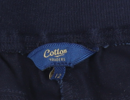 Cotton Traders Women's Blue Straight Trousers Size 12