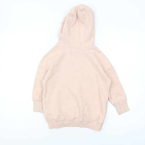 Next Girls Beige Cat Hoodie, 5 Years, Graphic Print Pullover