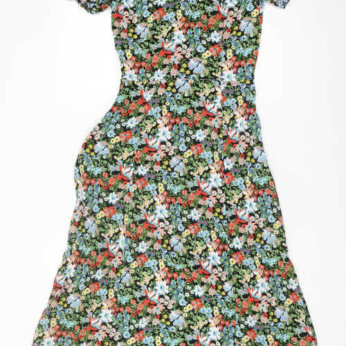 Marks and Spencer Women's Floral Puff Sleeve Dress Size 10