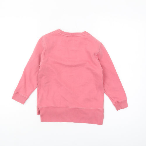 Next Girls Pink Pullover Sweatshirt, 5 Years, Embroidered